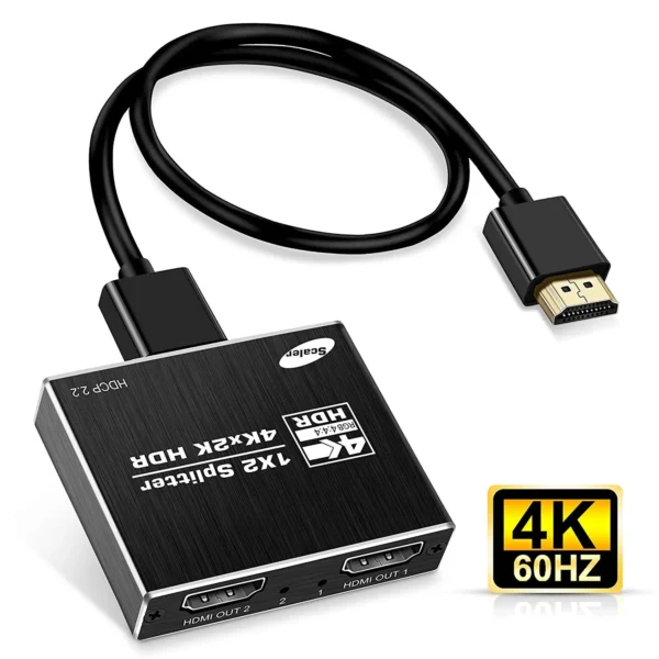4K HDMI Splitter 1x2 2160P 60HZ HDMI2.0
